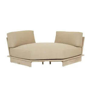 Montana Base Corner Sofa - Aged Teak - Ivory by GlobeWest, a Outdoor Sofas for sale on Style Sourcebook