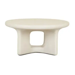 Petra Round Coffee Table - Ivory by GlobeWest, a Tables for sale on Style Sourcebook