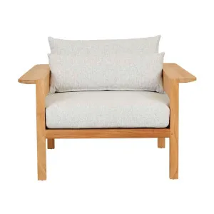 Layne Sofa Chair - Natural Teak - Gully Grey by GlobeWest, a Outdoor Chairs for sale on Style Sourcebook