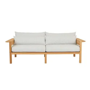 Layne 3 Seater Sofa - Natural Teak - Gully Grey by GlobeWest, a Outdoor Sofas for sale on Style Sourcebook