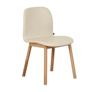 Tolv Com Dining Chair - Limestone Leather - Light Oak by Tolv, a Chairs for sale on Style Sourcebook