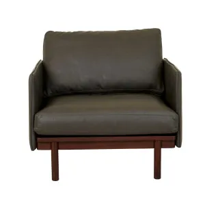 Tolv Pensive Sofa Chair - Armour Leather - Walnut by Tolv, a Chairs for sale on Style Sourcebook