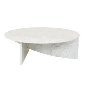 Atlas Crest Coffee Table - Matt White Marble by GlobeWest, a Coffee Table for sale on Style Sourcebook