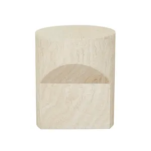 Atlas Pinnacle Side Table - Natural Travertine by GlobeWest, a Side Table for sale on Style Sourcebook