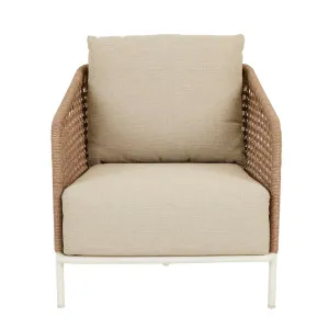 Aspen Club Sofa Chair - Ivory - Safari Weave by GlobeWest, a Outdoor Chairs for sale on Style Sourcebook