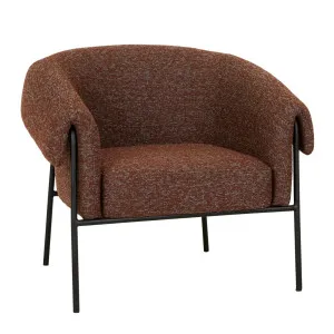 Sid Occasional Chair - Russet - Black Metal by GlobeWest, a Chairs for sale on Style Sourcebook