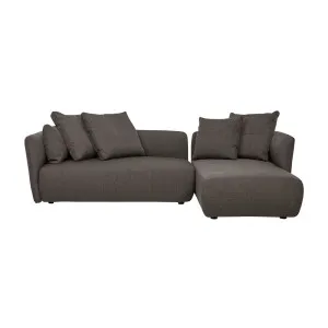 Felix Pebble Right Chaise Sofa Set - Mocha Tweed by GlobeWest, a Sofas for sale on Style Sourcebook