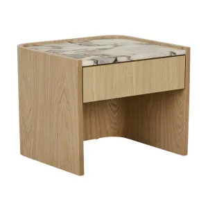 Elsie Bedside - Matt Ocean Marble - Natural Ash by GlobeWest, a Bedside Tables for sale on Style Sourcebook