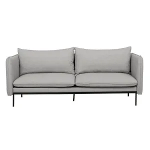 Vittoria Curve 3 Seater Sofa - Cement - Black by GlobeWest, a Sofas for sale on Style Sourcebook