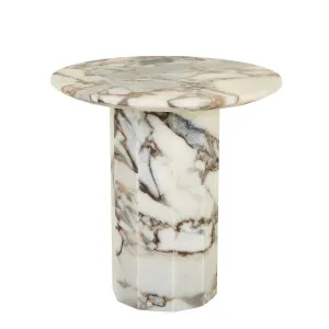 Atlas Decagon Side Table - Matt Ocean Marble by GlobeWest, a Side Table for sale on Style Sourcebook