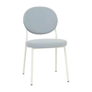 Laylah Loop Dining Chair - Powder Blue - Bone Powdercoated Metal by GlobeWest, a Chairs for sale on Style Sourcebook