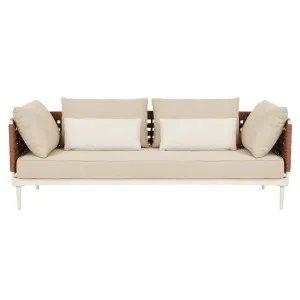 Cabana Weave 3 Seater Sofa - Ivory - Brique by GlobeWest, a Outdoor Sofas for sale on Style Sourcebook