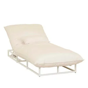 Aruba Frame Sunbed - Canvas - Aluminium White by GlobeWest, a Outdoor Sunbeds & Daybeds for sale on Style Sourcebook