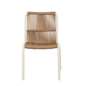 Delphi Sands Dining Chair - Natural Weave - Ivory White by GlobeWest, a Outdoor Chairs for sale on Style Sourcebook