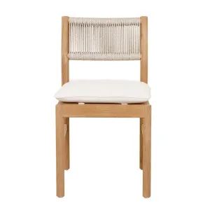 Cannes Rope Dining Chair - Sand - Natural Teak by GlobeWest, a Outdoor Chairs for sale on Style Sourcebook