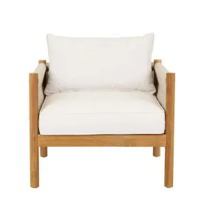 Cannes Rope Sofa Chair - Sand - Natural Teak by GlobeWest, a Outdoor Chairs for sale on Style Sourcebook