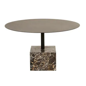 Verona Pillar Coffee Table - Golden Portoro - Black by GlobeWest, a Coffee Table for sale on Style Sourcebook