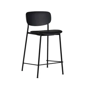 Lathan Barstool - Black Ash - Black Metal by GlobeWest, a Bar Stools for sale on Style Sourcebook