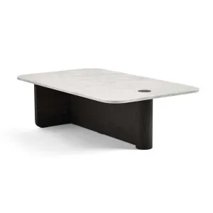 Natadora Pivot Marble Rect Coffee Tbl - White Marble - Black Onyx by Natadora, a Coffee Table for sale on Style Sourcebook