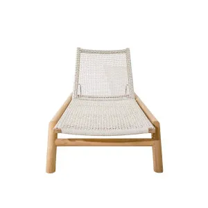 Mira Sunbed - White Braid - Natural Teak by GlobeWest, a Outdoor Sunbeds & Daybeds for sale on Style Sourcebook