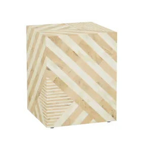 Zafina Abstract Side Table - Sepia Bone by GlobeWest, a Side Table for sale on Style Sourcebook