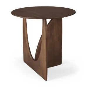 Ethnicraft Geometric Side Table - Varnished Teak by Ethnicraft, a Side Table for sale on Style Sourcebook