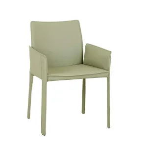 Lachlan Dining Armchair - Moss Recycled Leather by null, a Chairs for sale on Style Sourcebook