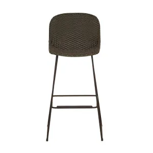 Granada Scoop Barstool - Moss - Espresso by GlobeWest, a Outdoor Chairs for sale on Style Sourcebook