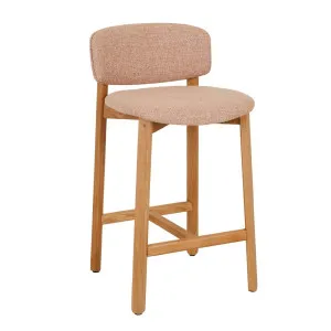 Sketch Pinta Upholstered Barstool - Woven Red Clay - Light Oak by Sketch, a Bar Stools for sale on Style Sourcebook