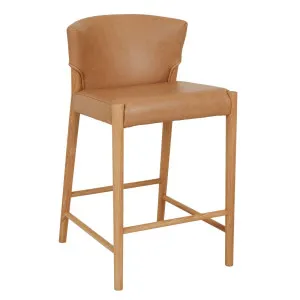 Sketch Ronda Barstool - Pecan Leather - Light Oak by Sketch, a Bar Stools for sale on Style Sourcebook