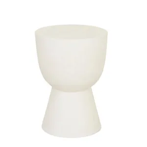 Granada Goblet Side Table - White Fleck by GlobeWest, a Tables for sale on Style Sourcebook