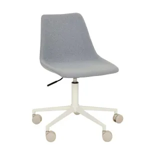 Harlow Office Chair - Powder Blue - Bone Powdercoated Metal by GlobeWest, a Chairs for sale on Style Sourcebook