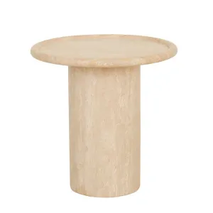 Pippa Side Table - Natural Travertine by GlobeWest, a Side Table for sale on Style Sourcebook