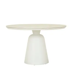 Lagoon Round Dining Table - White Stone - White by GlobeWest, a Tables for sale on Style Sourcebook