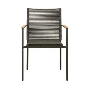 Pier Linear Dining Armchair - Smoke Grey - Shadow by GlobeWest, a Outdoor Chairs for sale on Style Sourcebook