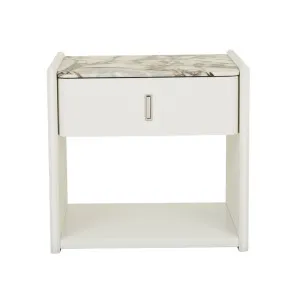 Pearce Marble Bedside - Bone by GlobeWest, a Bedside Tables for sale on Style Sourcebook