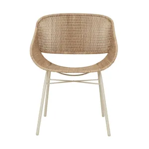 Cabana Curve Dining Armchair - Linen by GlobeWest, a Outdoor Chairs for sale on Style Sourcebook