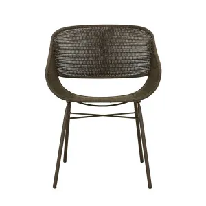 Cabana Curve Dining Armchair - Espresso by GlobeWest, a Outdoor Chairs for sale on Style Sourcebook