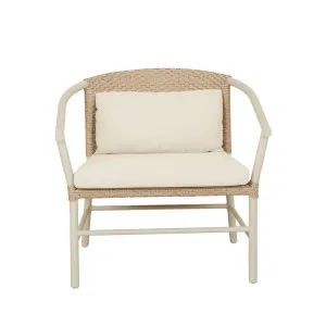 Mauritius Upholstery Occasional Chair - Linen - Linen Metal by GlobeWest, a Outdoor Chairs for sale on Style Sourcebook