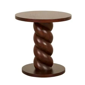 Trove Twist Side Table - Chestnut by GlobeWest, a Side Table for sale on Style Sourcebook