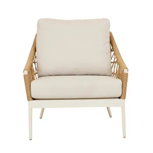 Portsea Classic 1 Seater Sofa Chair - Coconut - Natural Weave by GlobeWest, a Outdoor Chairs for sale on Style Sourcebook