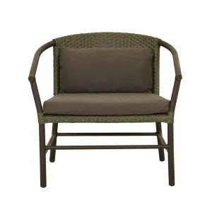 Mauritius Upholstery Occasional Chair - Moss - Espresso by GlobeWest, a Outdoor Chairs for sale on Style Sourcebook