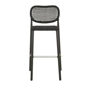 Valencia Weave Barstool - Carbon Grey by GlobeWest, a Outdoor Chairs for sale on Style Sourcebook