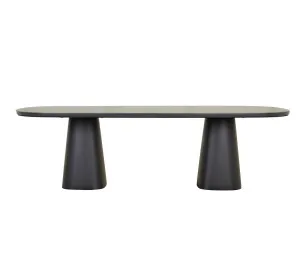 Valencia Dining Table - Charcoal Stone - Black by GlobeWest, a Tables for sale on Style Sourcebook