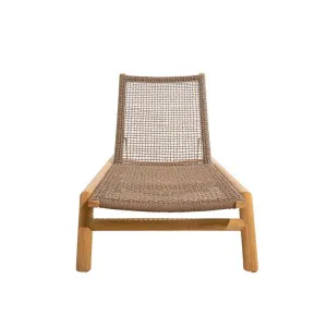 Mira Sunbed - Coral Braid - Natural Teak by GlobeWest, a Outdoor Sunbeds & Daybeds for sale on Style Sourcebook