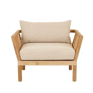 Sicily Frame Sofa Chair - Desert - Natural Teak by GlobeWest, a Outdoor Chairs for sale on Style Sourcebook