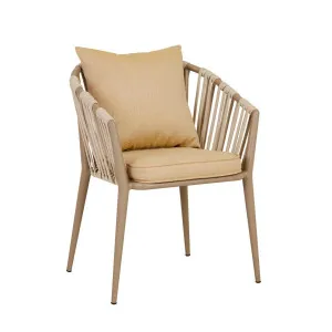 Maui Linear Dining Armchair - Mustard - Taupe by GlobeWest, a Outdoor Chairs for sale on Style Sourcebook