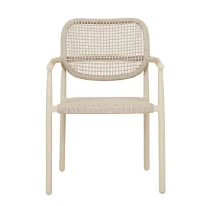 Valencia Weave Dining Armchair - Sand by GlobeWest, a Outdoor Chairs for sale on Style Sourcebook