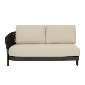 Valencia Rope 2 Seater Left Arm Sofa - Natural - Carbon Grey by GlobeWest, a Outdoor Sofas for sale on Style Sourcebook