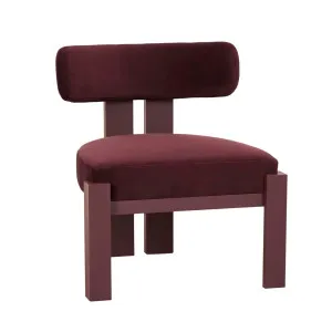 Ninette Occasional Chair - Plum Velvet - Shiraz by GlobeWest, a Chairs for sale on Style Sourcebook